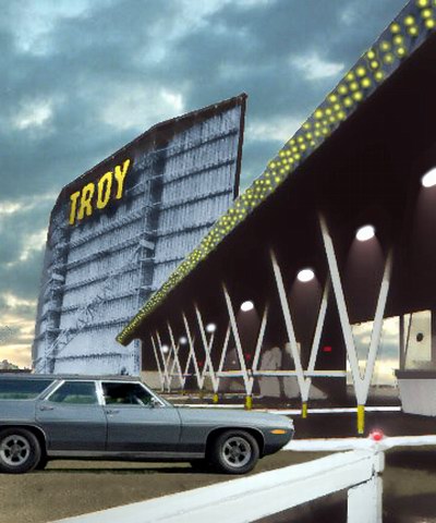 Troy Drive-In Theatre - Keith Milford Enhancement - Photo From Rg (newer photo)